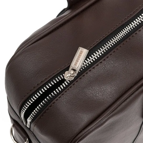 Torba na Laptopa Męska Brødrene B01 Brązowa
