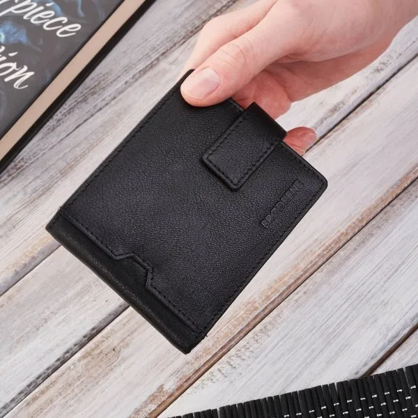 Portfel Męski Skórzany Brødrene G-109 Czarny