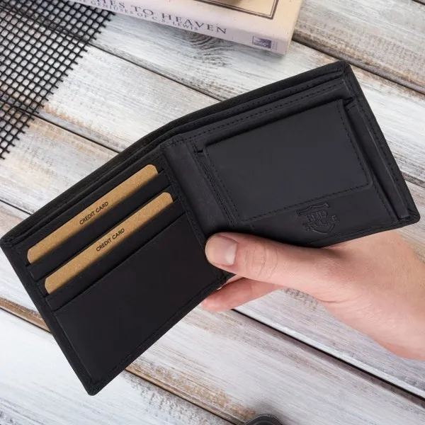 Męski Skórzany Portfel Brødrene G-27 Hunter Czarny