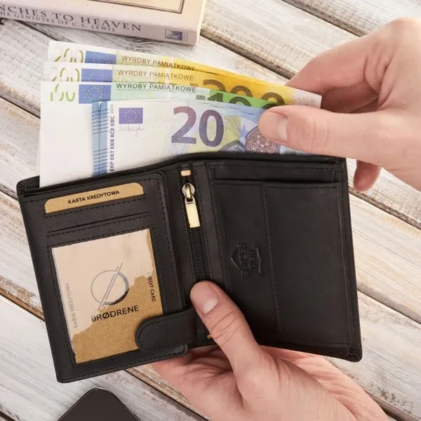 Skórzany Portfel Brødrene G-29 Hunter Czarny