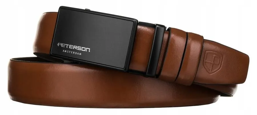 Pasek męski Peterson PTN A004 BROWN brązowy