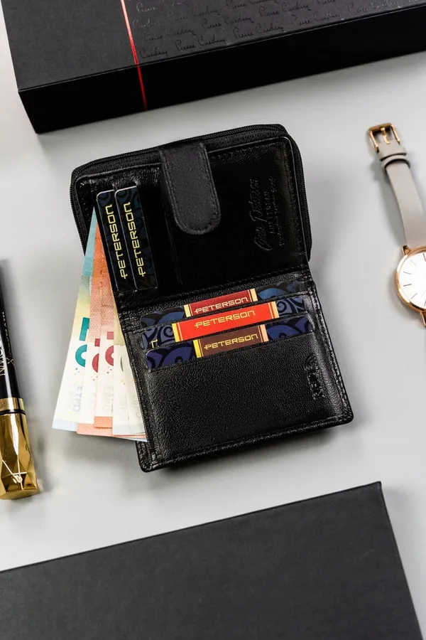 Portfel damski Peterson PTN RD-46-GCL czarny