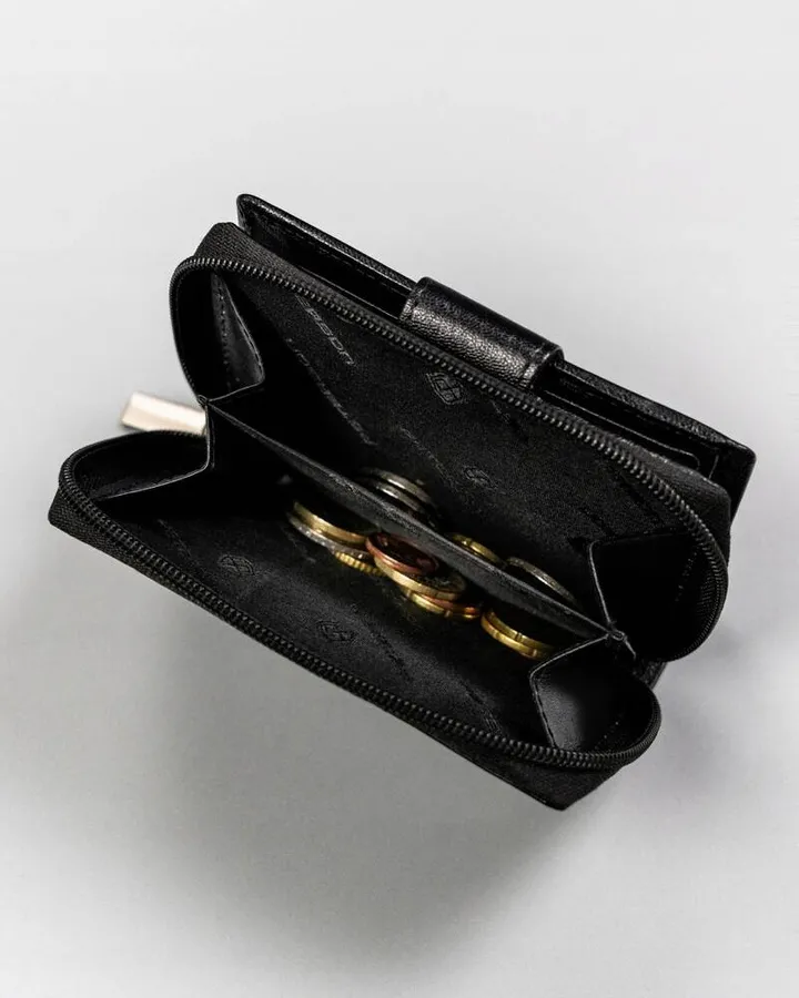 Portfel skórzany Peterson PTN RD-41-GCL czarny