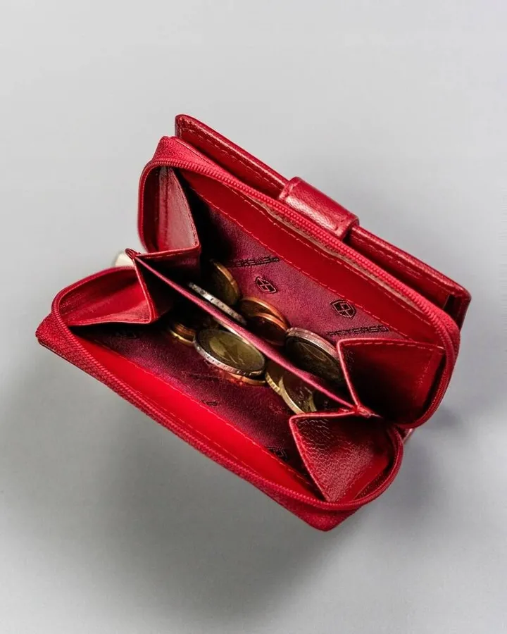 Portfel damski Peterson PTN RD-46-GCL czerwony