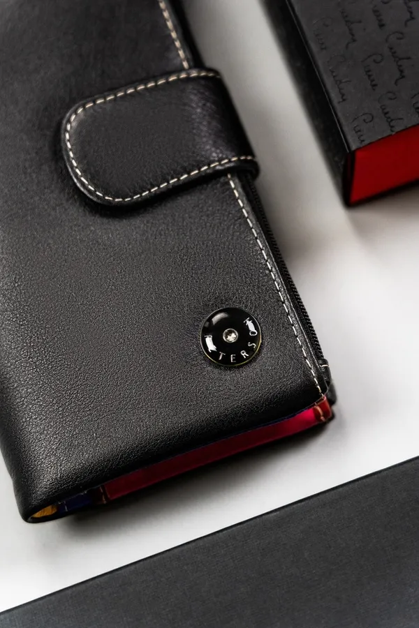 Portfel skórzany Peterson PTN D24-L-MNK czarny