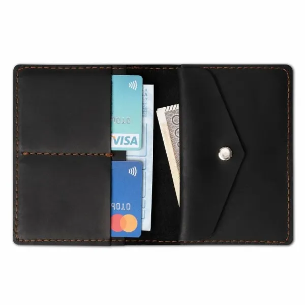 Portfel Męski Skórzany Brødrene SW08 Czarny