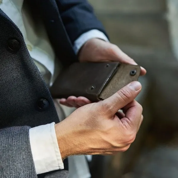 Portfel Skórzany Etui Brødrene W02 Ciemny Brąz