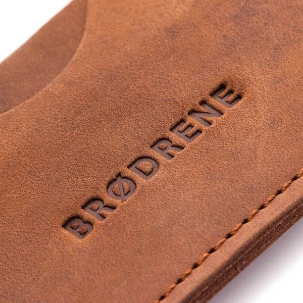 Etui na Karty i Wizytówki Brødrene E01 Jasny Brąz