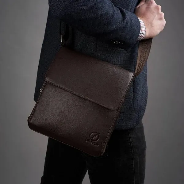 Miejska Listonoszka Skórzana Brødrene G-03 Brązowa