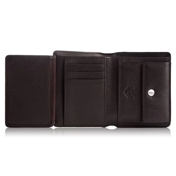 Skórzany Portfel Męski Brødrene G-06LC Brązowy
