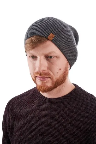 Męska Czapka Zimowa Brødrene CZ40 Ciemnoszara 100-