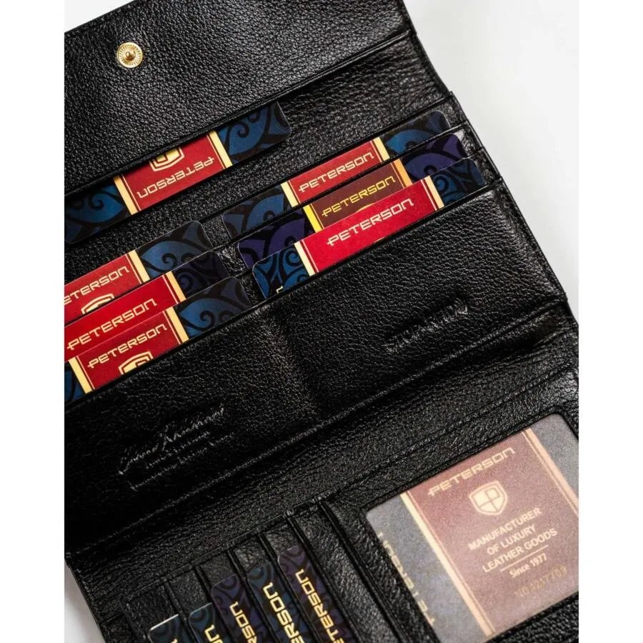 Portfel skórzany Peterson PTN LJ-415 czarny
