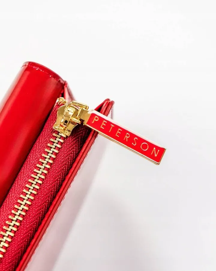 Portfel skórzany Peterson PTN BC-415 czerwony