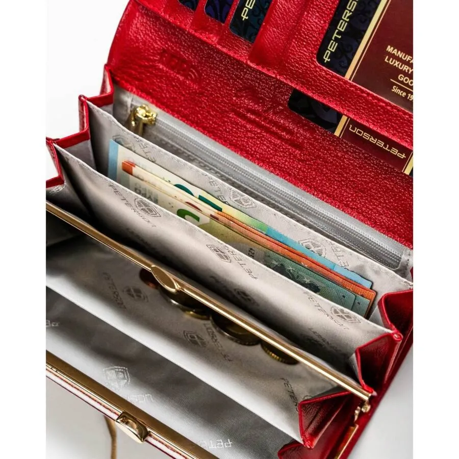 Portfel damski Peterson PTN 72401-BFBC czerwony