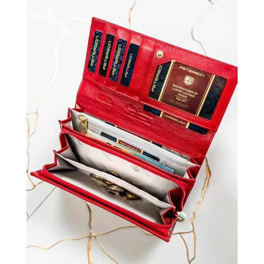 Portfel damski Peterson PTN 42106-BFBC czerwony