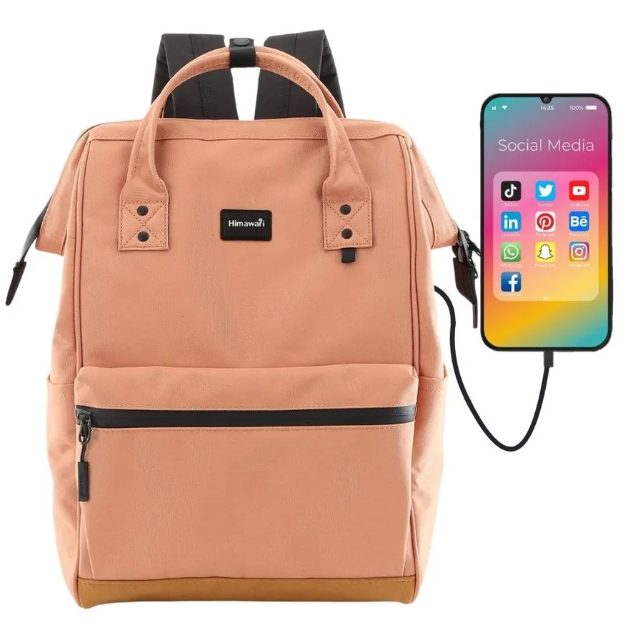 Plecak wodoodporny Himawari 124 brzoskwiniowy