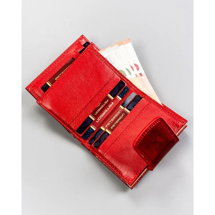 Portfel skórzany Peterson PTN 42329-SH czerwony