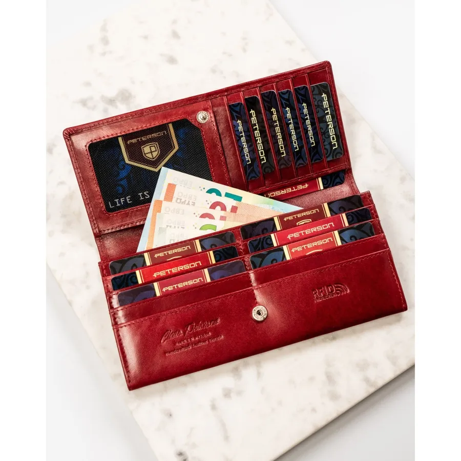 Portfel damski Peterson PTN 1680133-TVT czerwony
