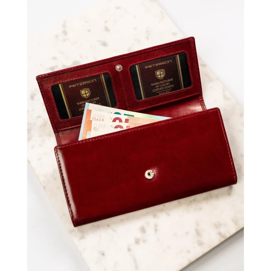 Portfel damski Peterson PTN 1680166-9-TVT czerwony