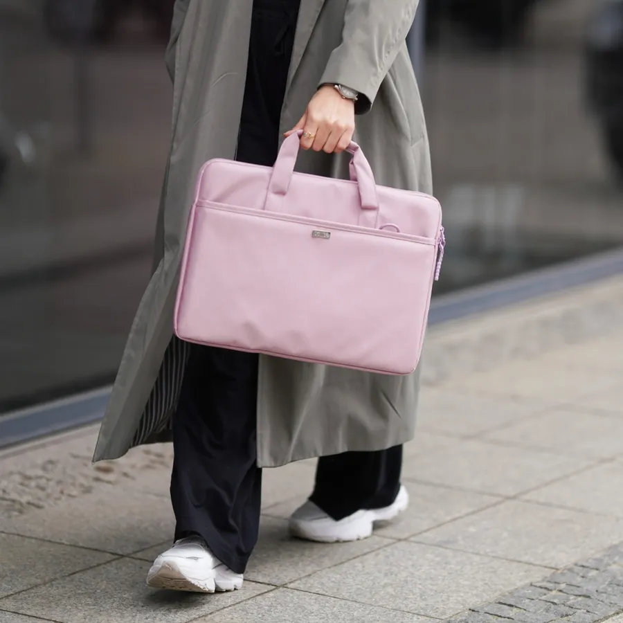 Torba na laptopa materiałowa Solier SM01 Venga różowa
