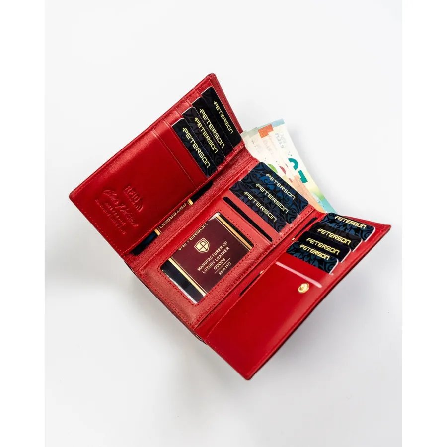 Portfel damski Peterson PTN BC-42108 czerwony
