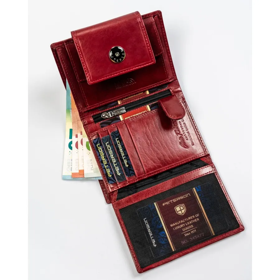 Portfel damski Peterson PTN 70613-9-TVT czerwony