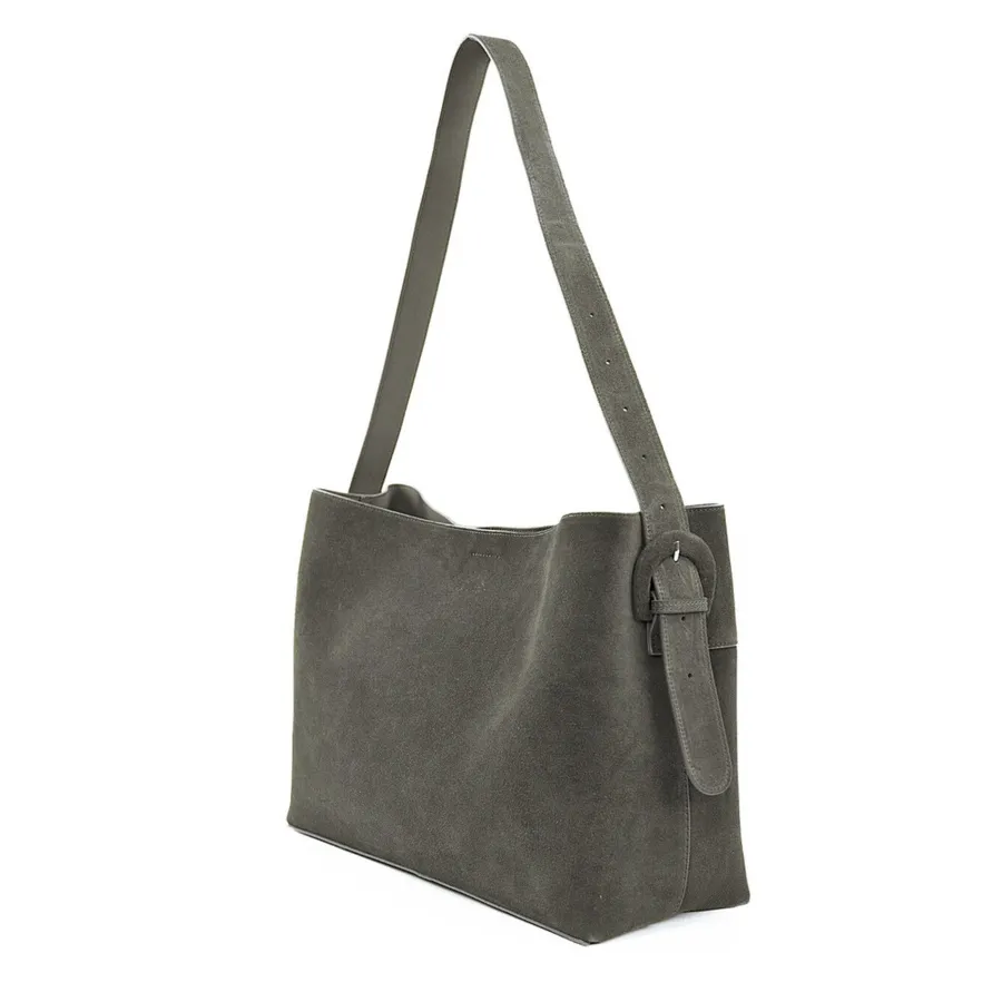 Shopperka skórzana Solier FL39 Maya szara