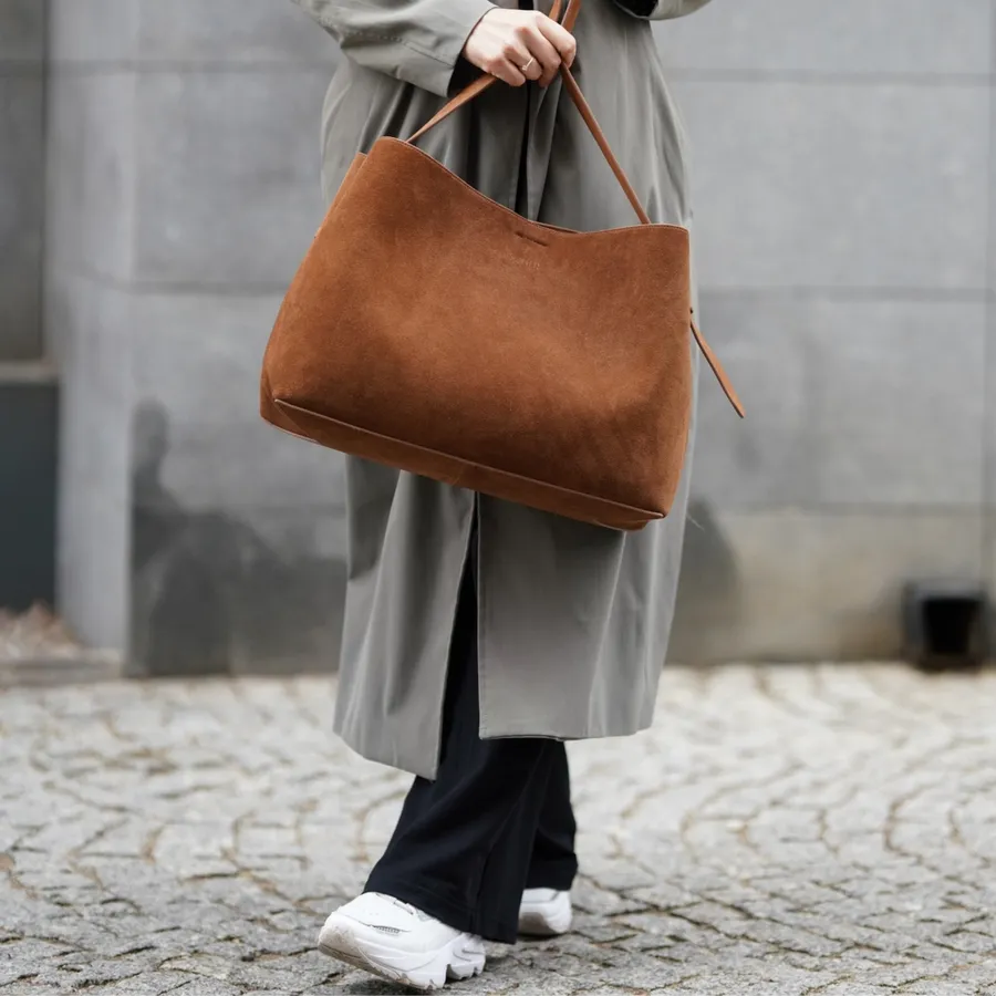 Shopperka skórzana Solier FL39 Maya brązowa