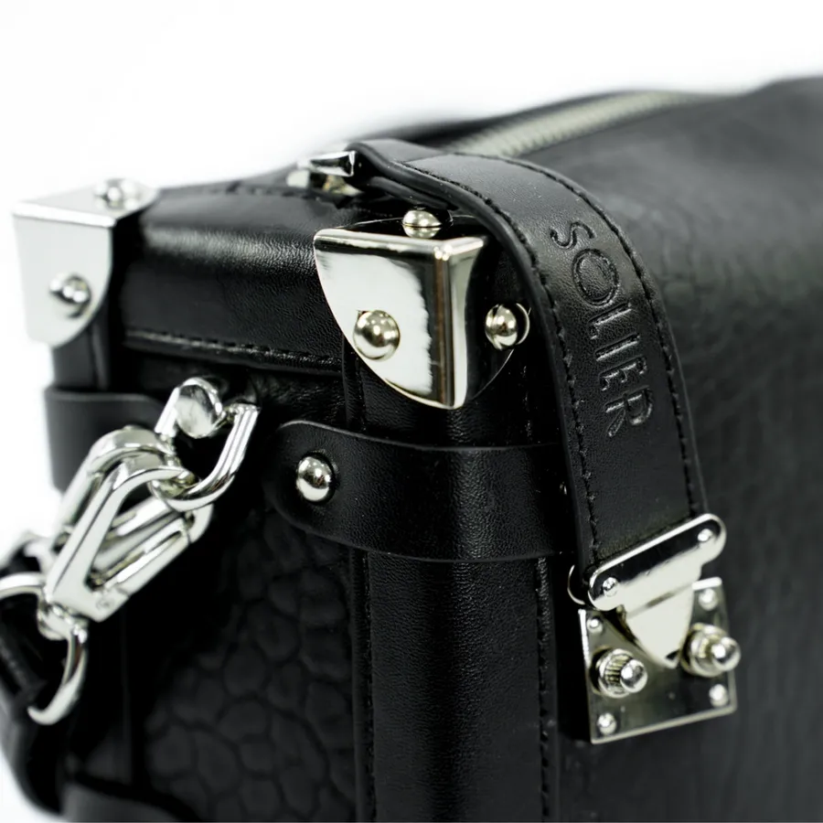 Listonoszka skórzana Solier FL43 Nessa czarna