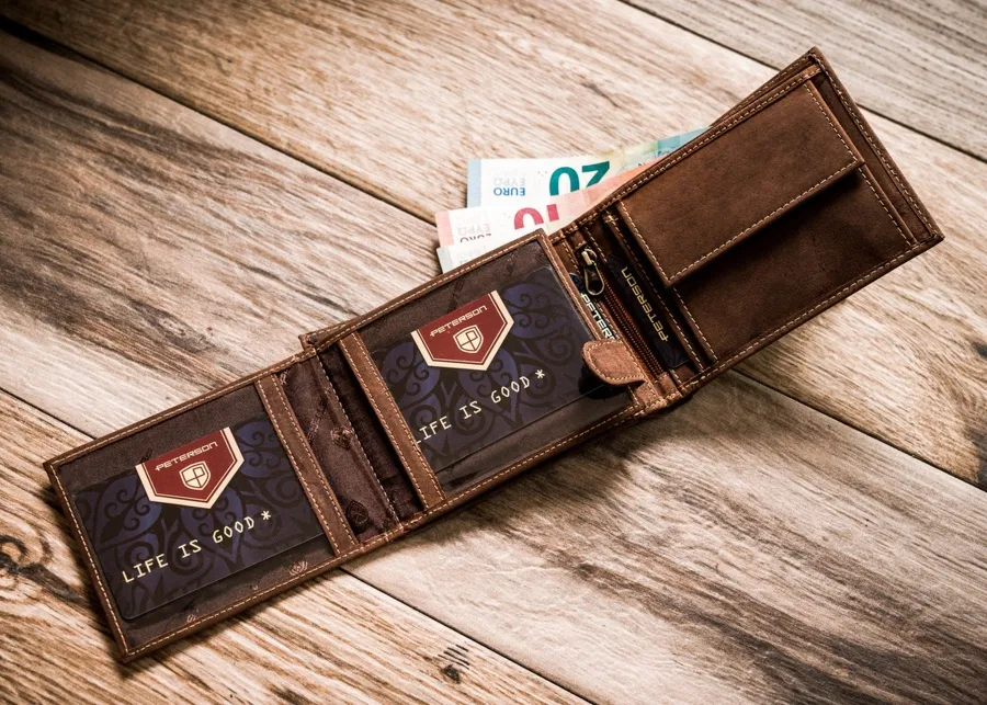 Portfel męski Peterson PTN 304G brązowy