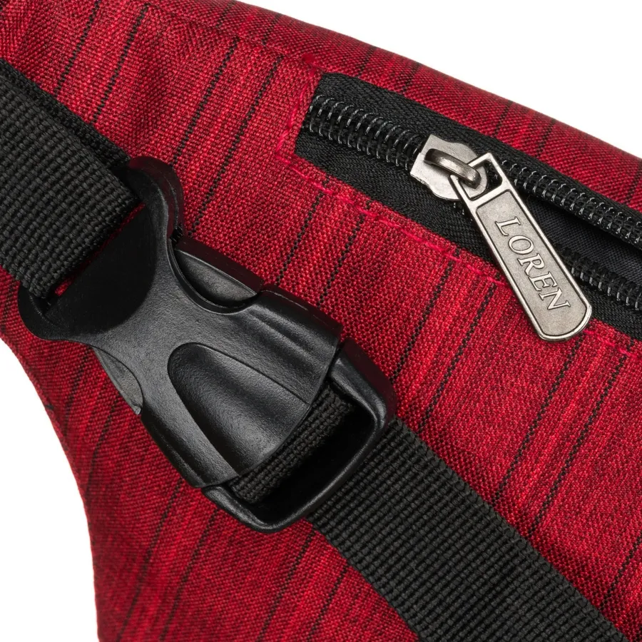 Kompaktowa saszetka sportowa wykonana z poliestru w czerwonym kolorze