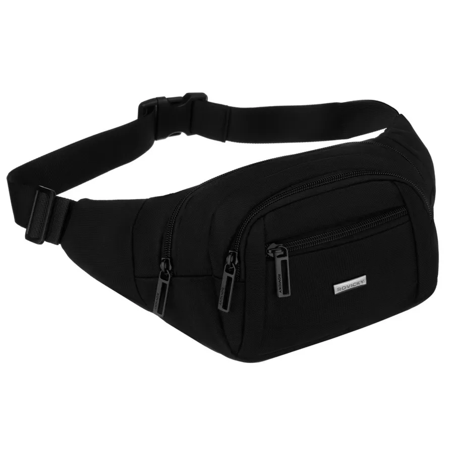 Czarna, sportowa saszetka męska z cordury - Rovicky