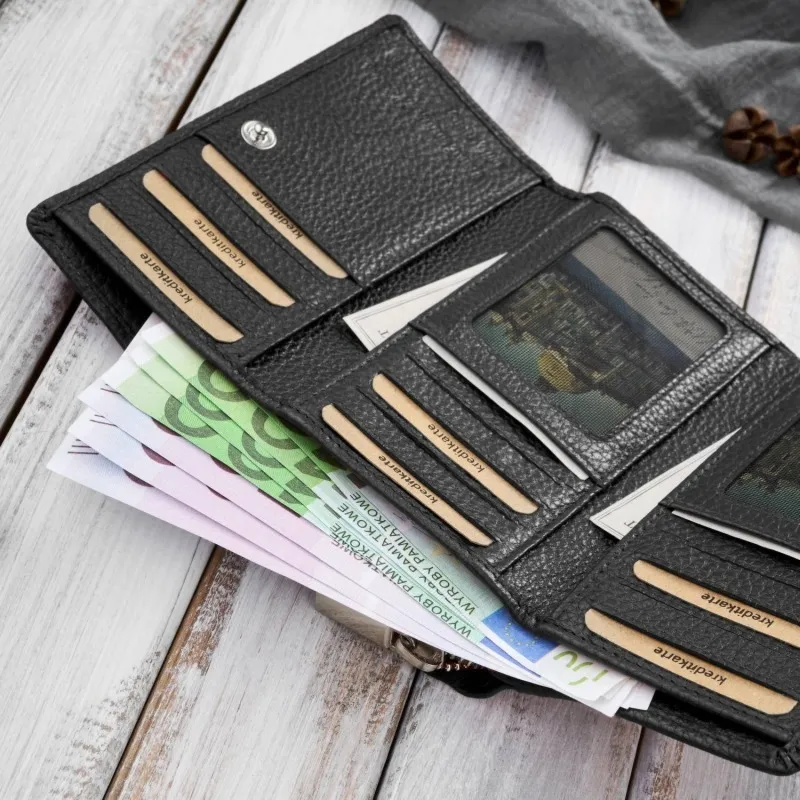 Zestaw prezentowy dla niej portfel damski skórzany T-138 i etui na karty T-151 Paolo Peruzzi ZUP-145-BL