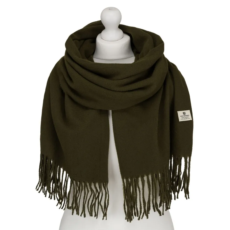 Elegancki szalik damski z poliestru w kolorze khaki - Peterson