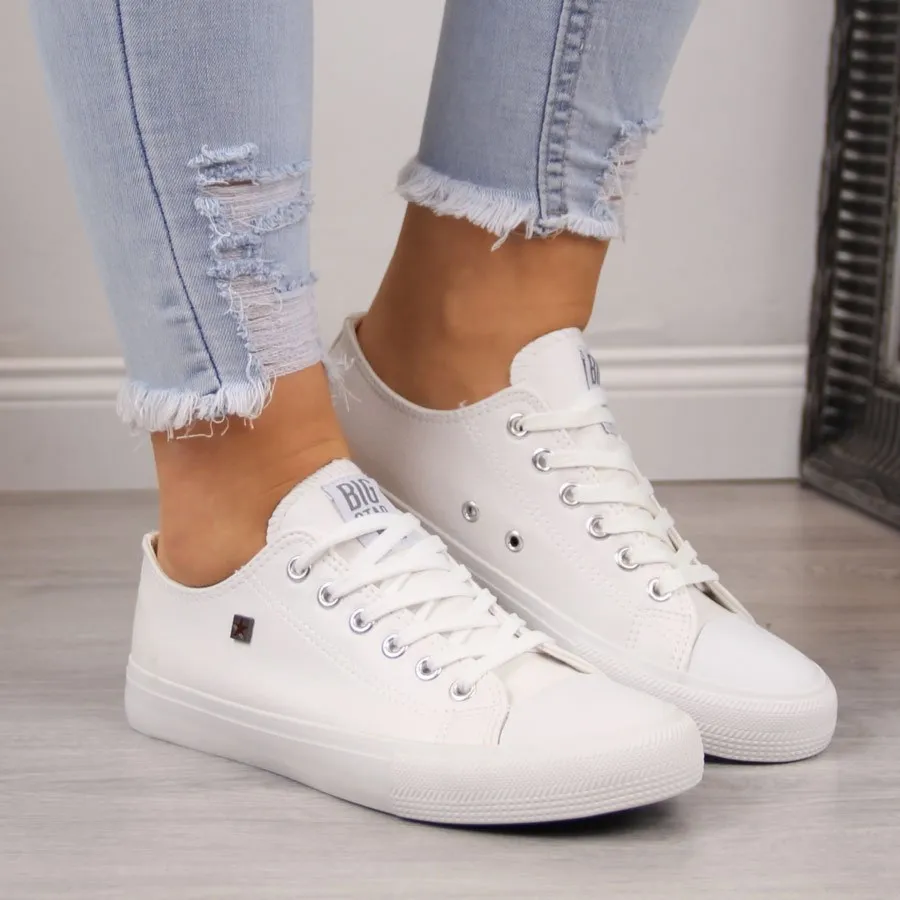 Białe tenisówki półtrampki eko skóra Big Star V274869