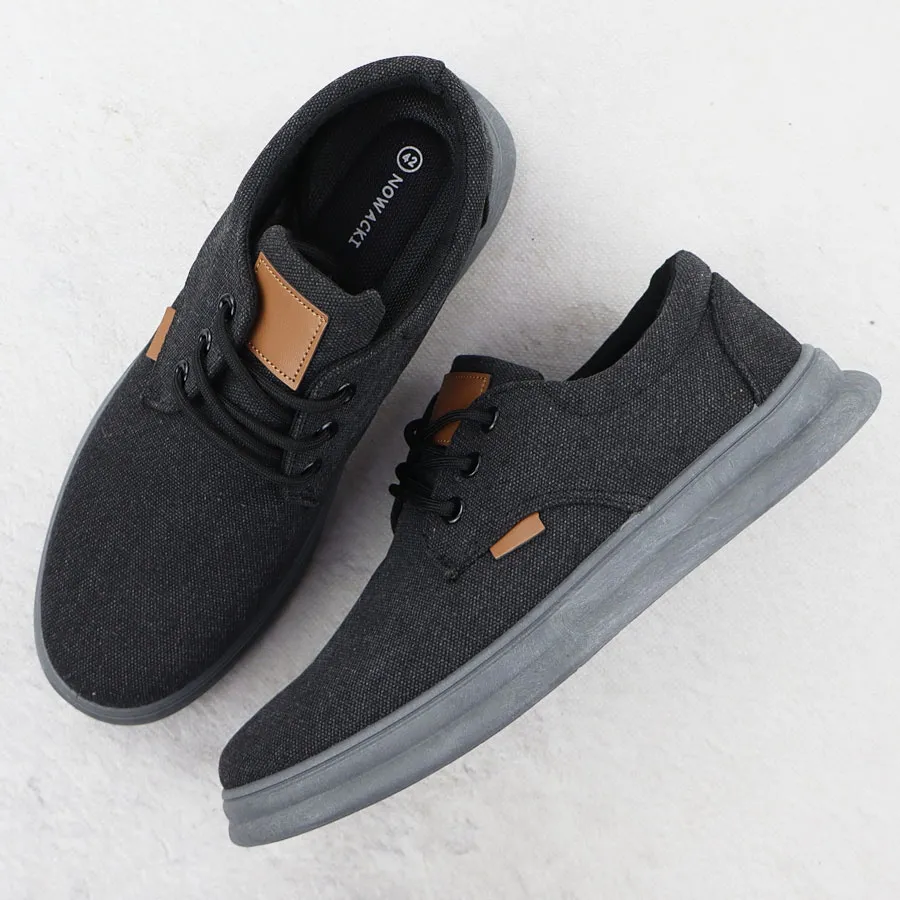 Półbuty męskie casual tekstylne czarne Nowacki 1059-H