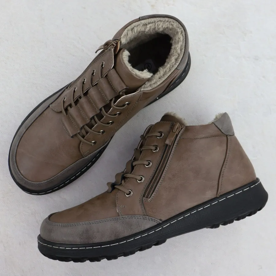 Botki damskie komfortowe khaki Potocki 25-90347