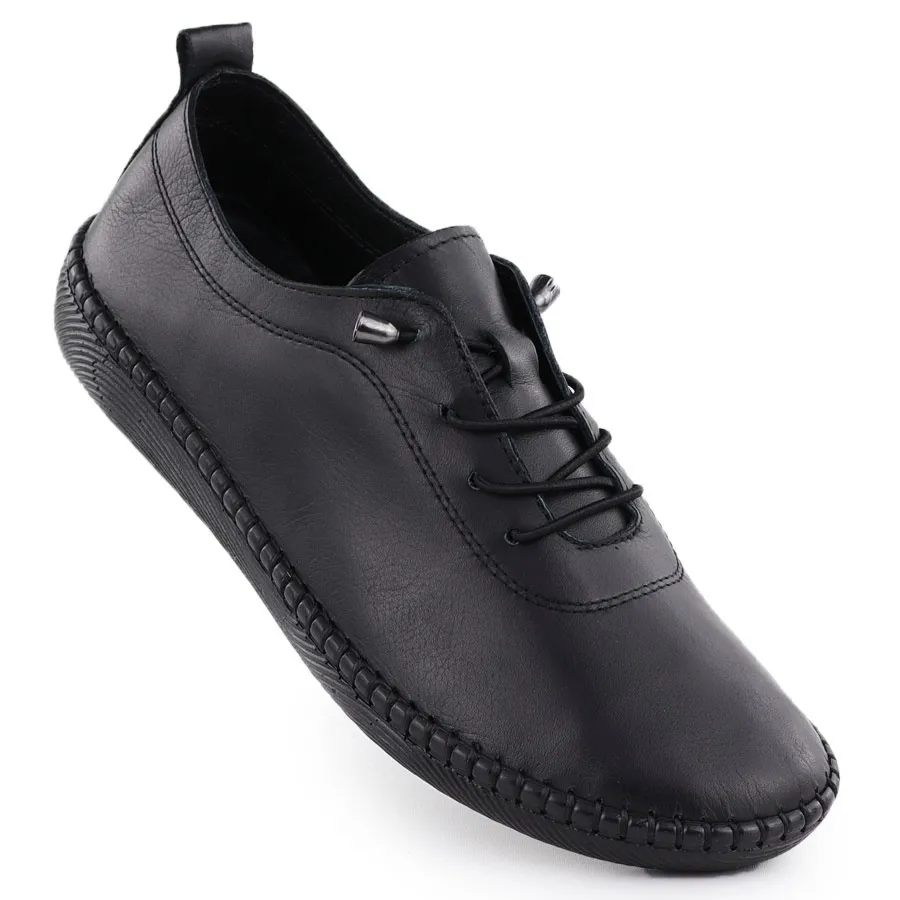 Skórzane półbuty damskie czarne T.Sokolski 2023 FL