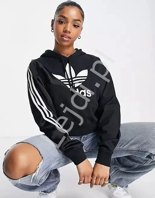 Bluza z kapturem czarna Adicolor Adidas