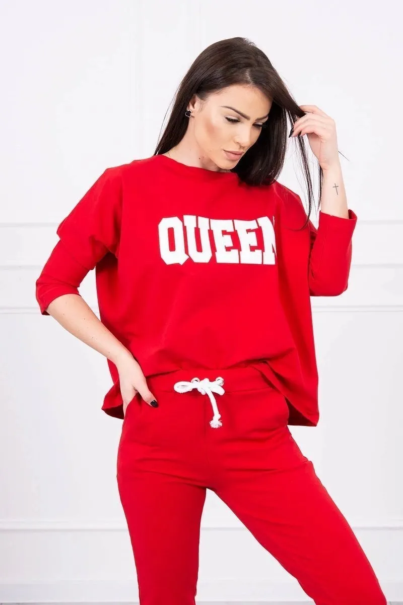 Komplet z nadrukiem Queen czerwony