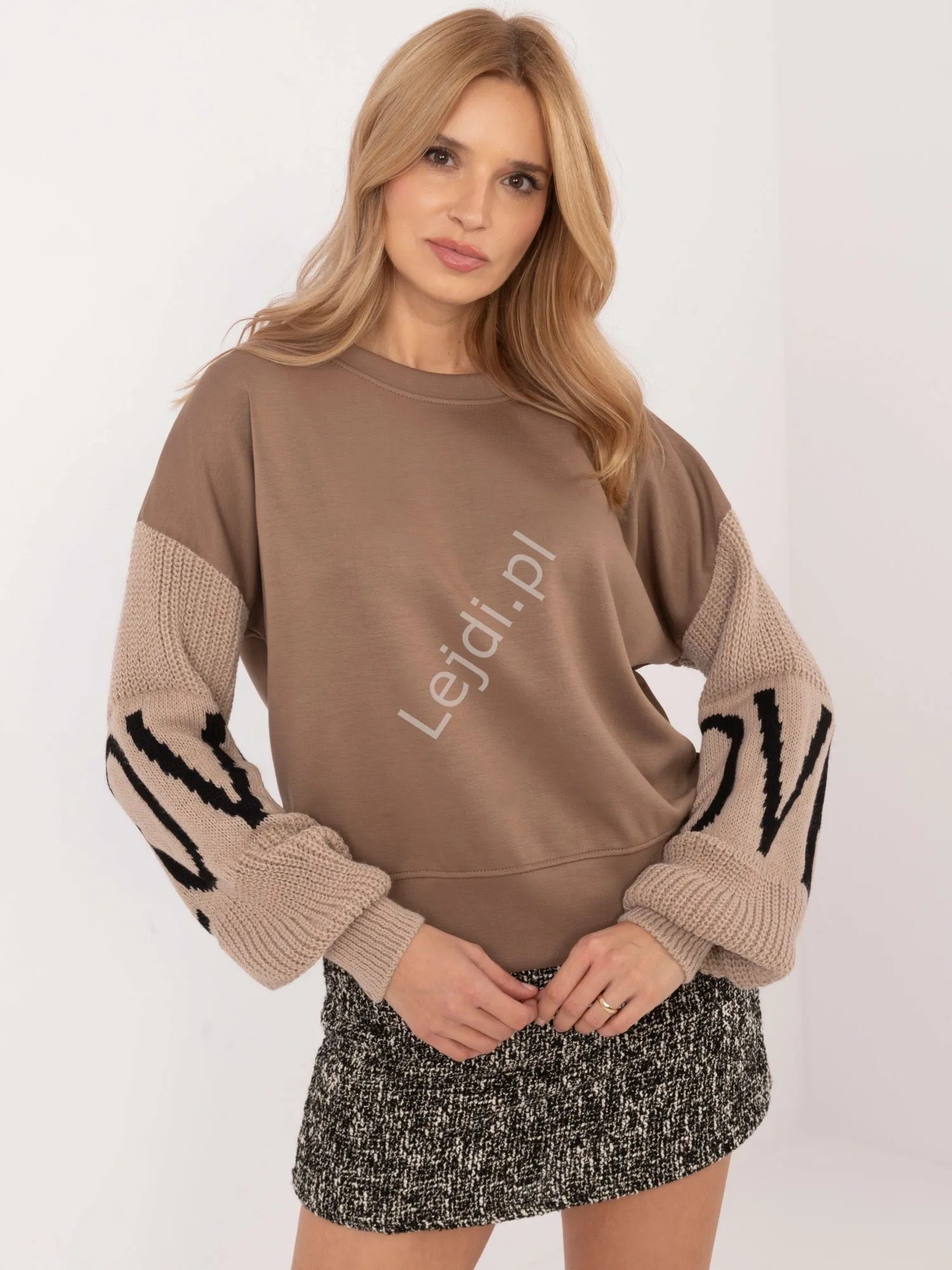 Bluza Lovely Sleeves capuccino