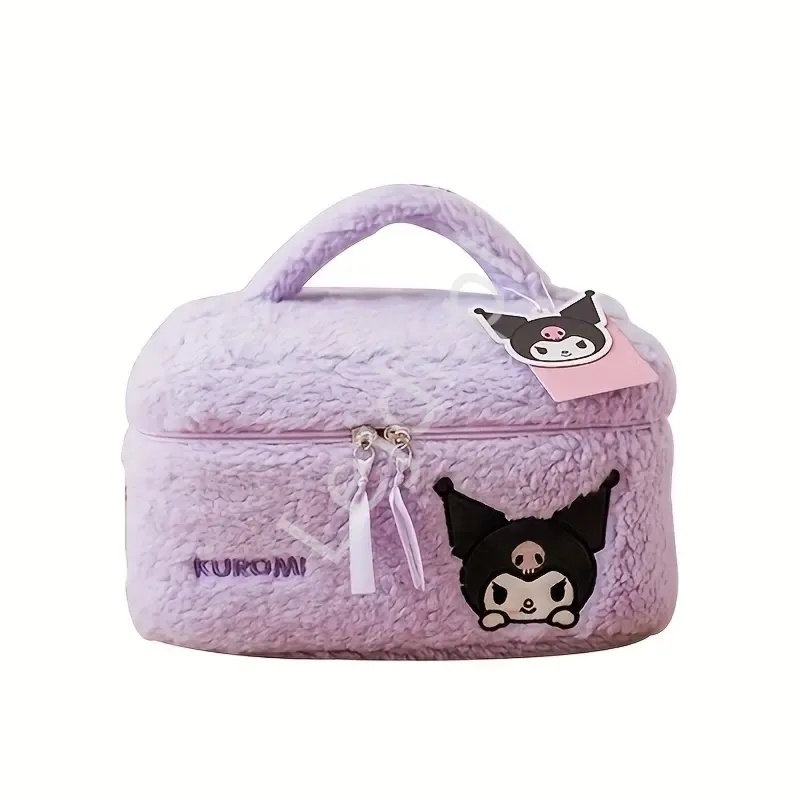 Duża kosmetyczka Kuromi baranek fioletowa