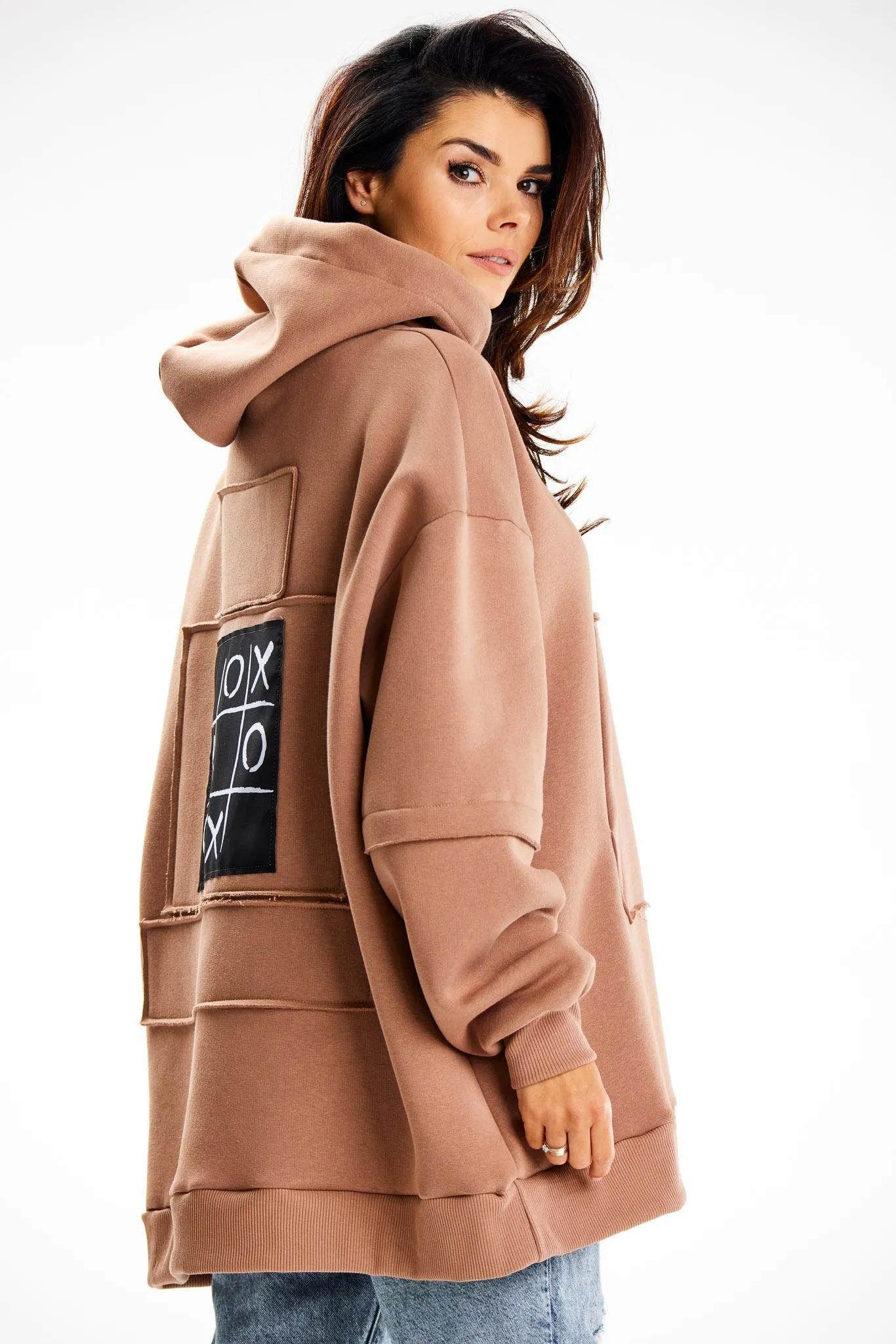 Bluza oversize z aplikacją - czarna