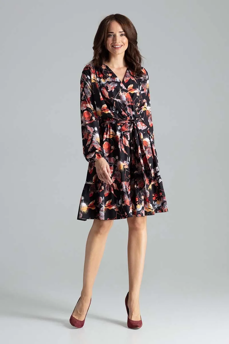 Rozkloszowana Sukienka z Kopertową Górą Wzór 109