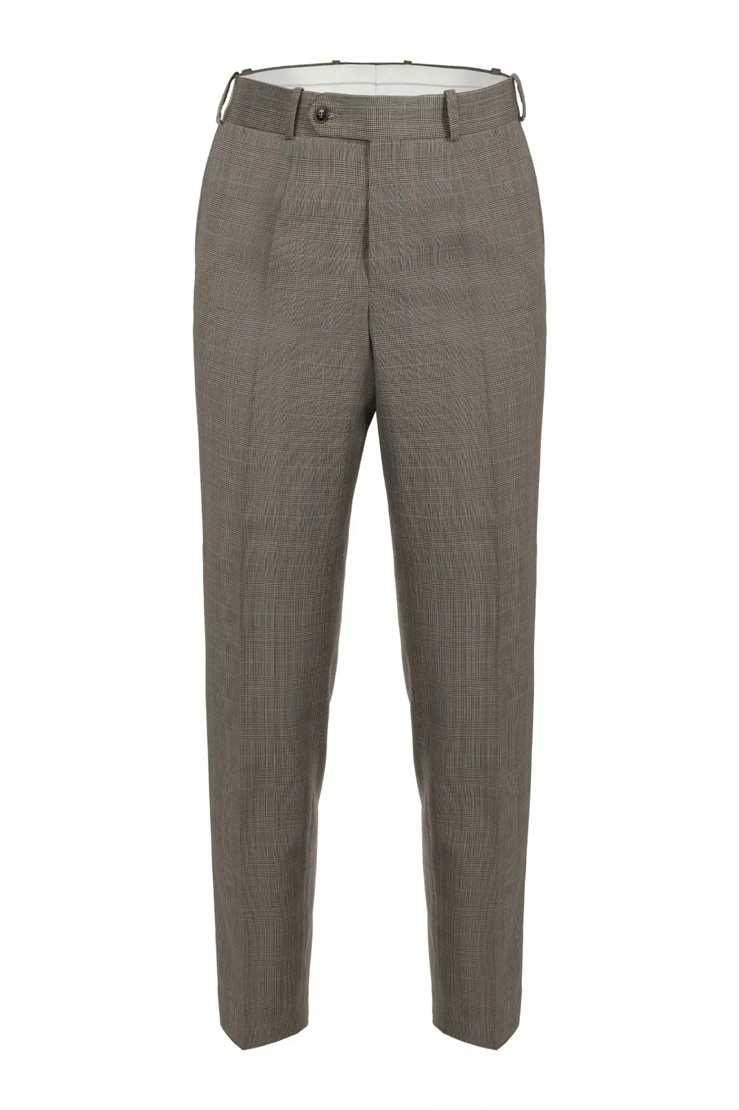 Beżowe eleganckie spodnie w kratę 60