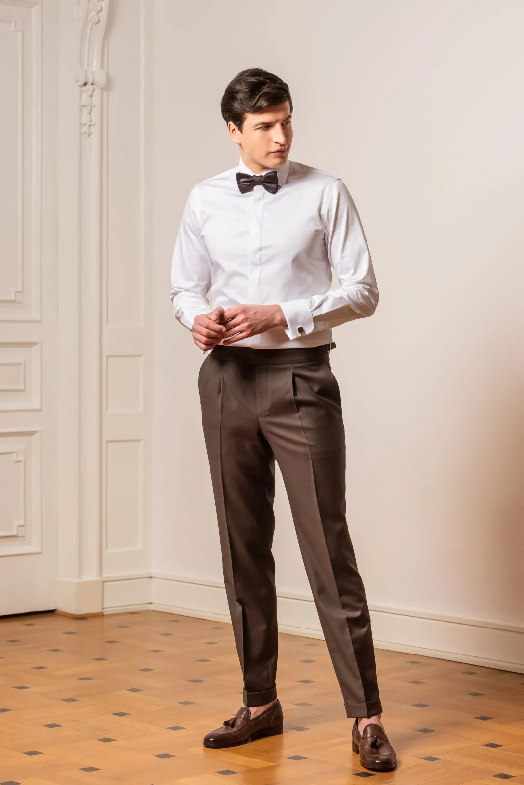 Garnitur brązowy rustykalny - zestaw