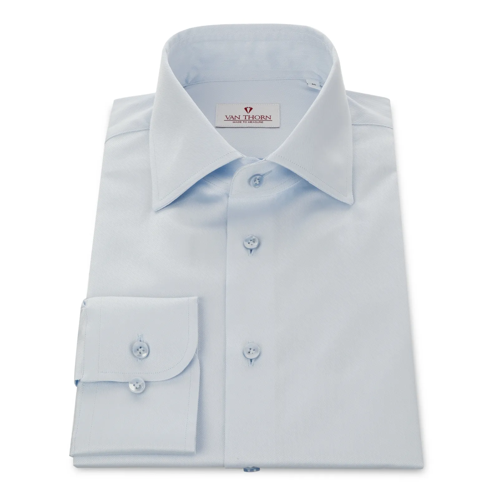 Elegancka błękitna koszula męska VAN THORN z tkaniny Albini 41