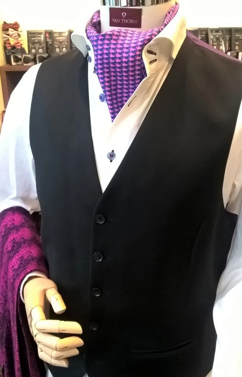 Klasyczna czarna kamizelka męska Corpus Line 50