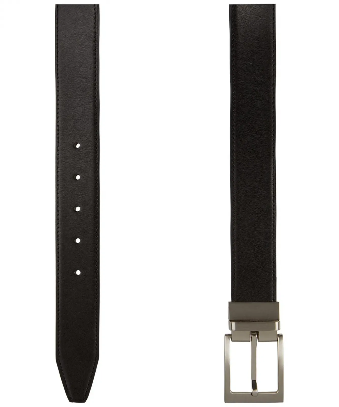 Skórzany dwustronny pasek czerń/brąz Profuomo 85