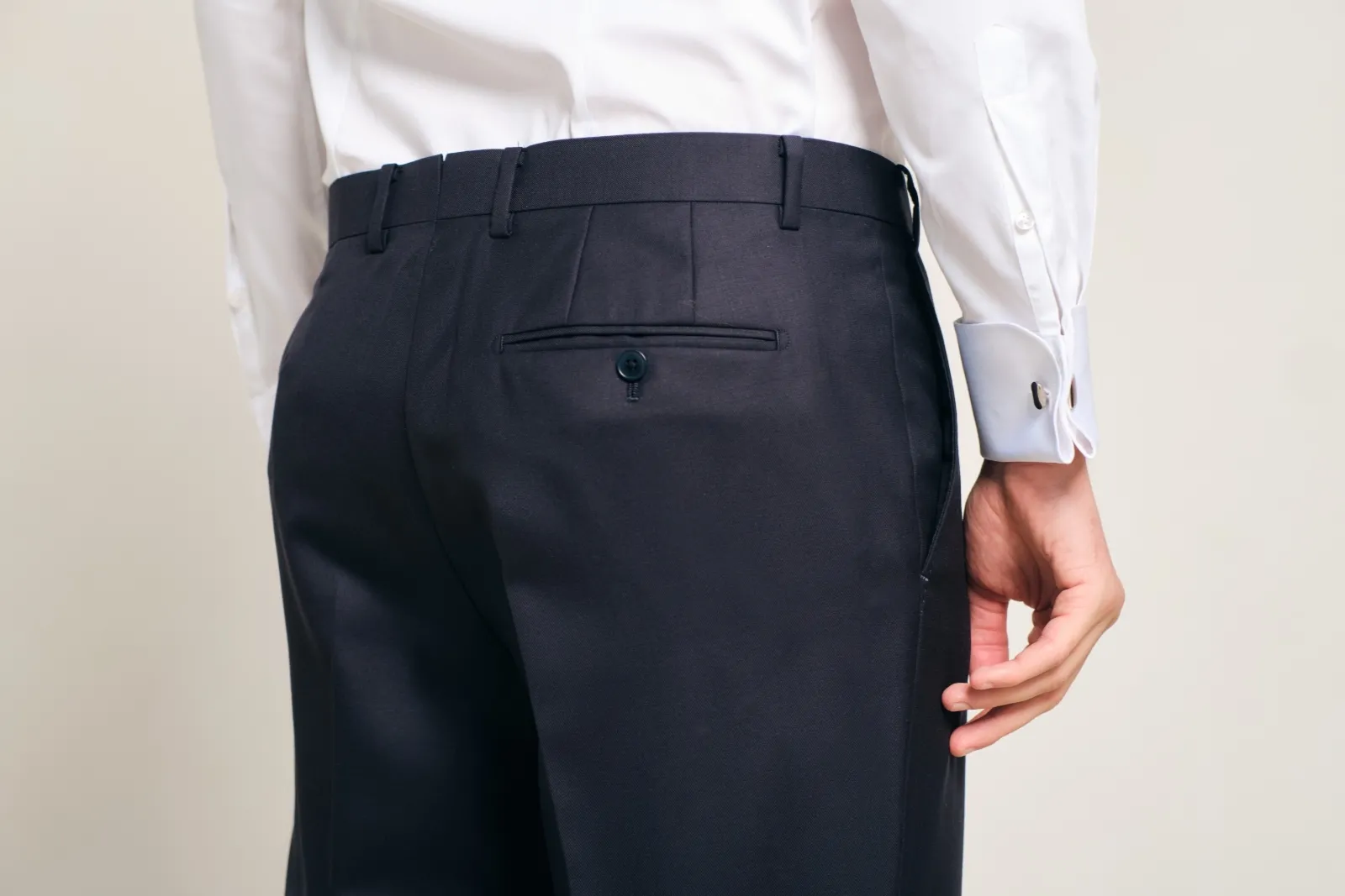 Klasyczne, spodnie garniturowe grantowe ASTON 52